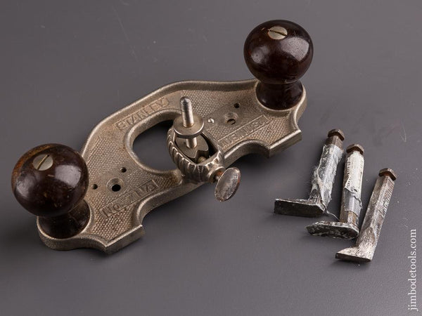 Mint! Complete STANLEY No. 71 1/2 Router Plane with Rosewood Knobs - 84877