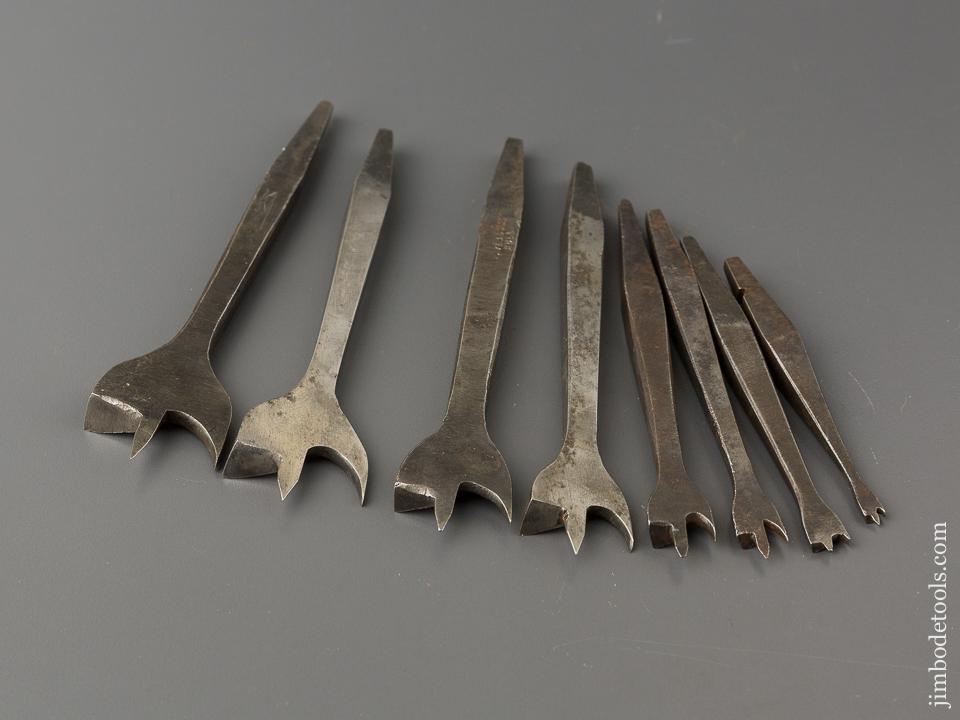 Working Set of Eight 19th Century Center Bits for Bit Brace - 84905