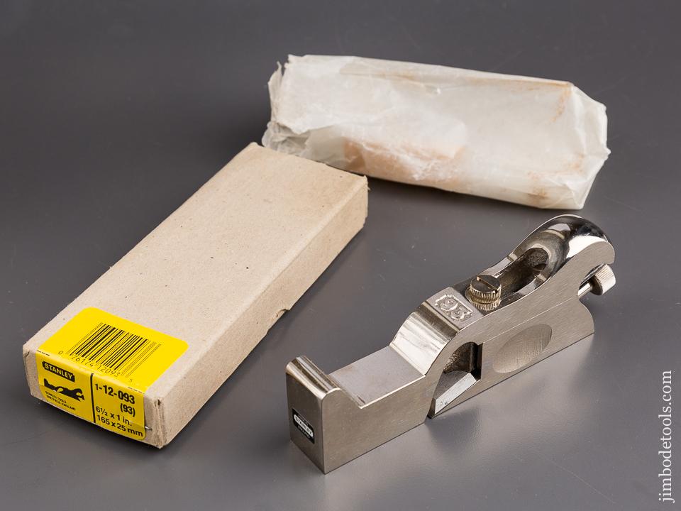 STANLEY No. 93 Cabinet Maker's Rabbet Plane MINT in Original Box - 84918