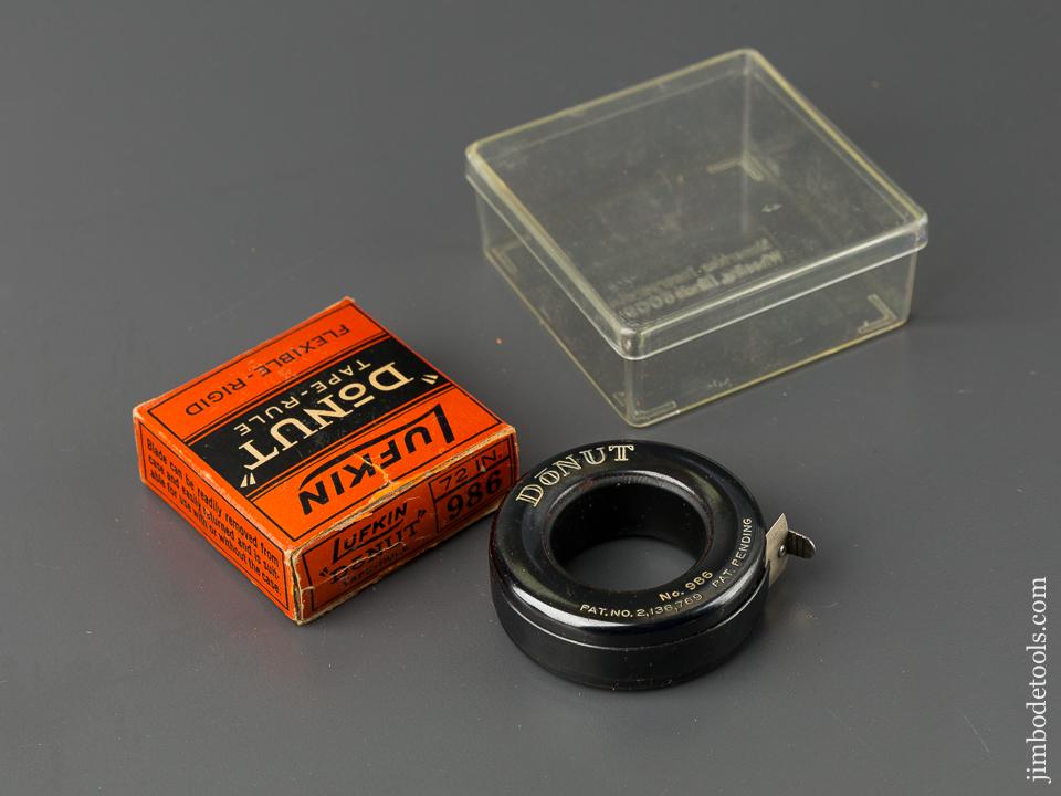 LUFKIN No. 986 DONUT 72 inch Tape Rule DEAD MINT in Original Box! - 84921U