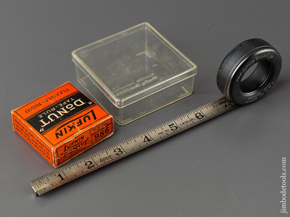 LUFKIN No. 986 DONUT 72 inch Tape Rule DEAD MINT in Original Box! - 84921U