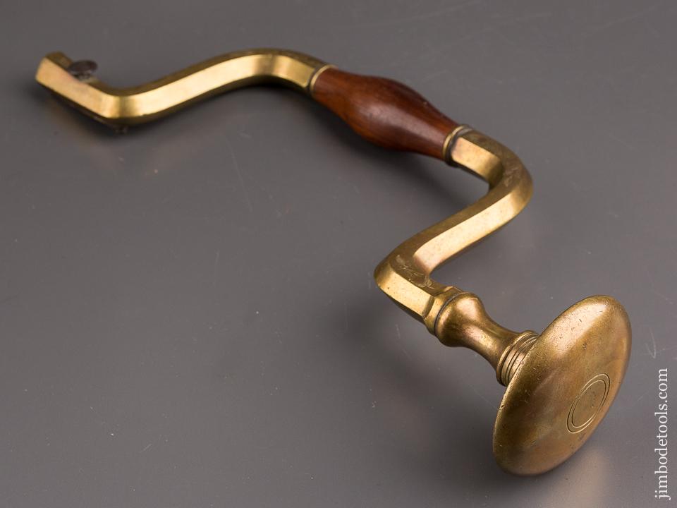 Sensational" HORTON SHEFFIELD" "NOVETH 1850" Brass and Rosewood Engraved Bit Brace - 96092