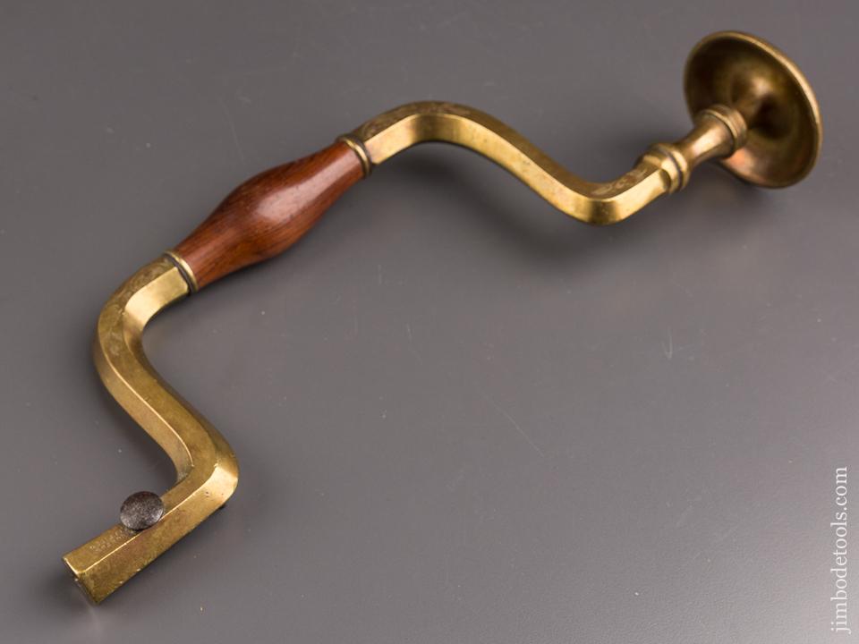 Sensational" HORTON SHEFFIELD" "NOVETH 1850" Brass and Rosewood Engraved Bit Brace - 96092