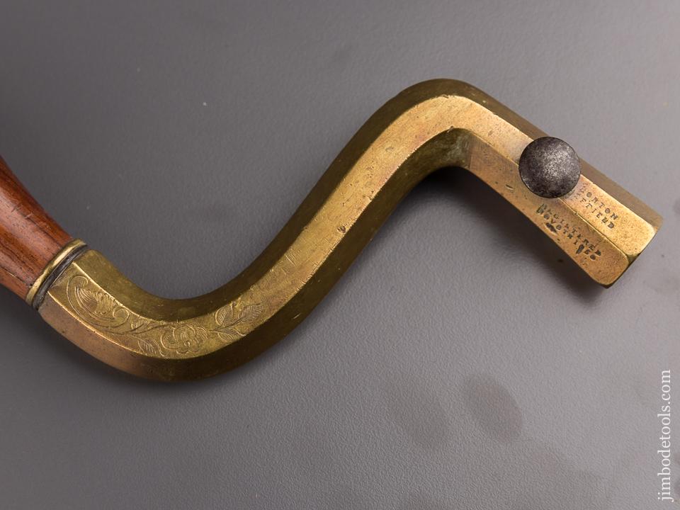 Sensational" HORTON SHEFFIELD" "NOVETH 1850" Brass and Rosewood Engraved Bit Brace - 96092