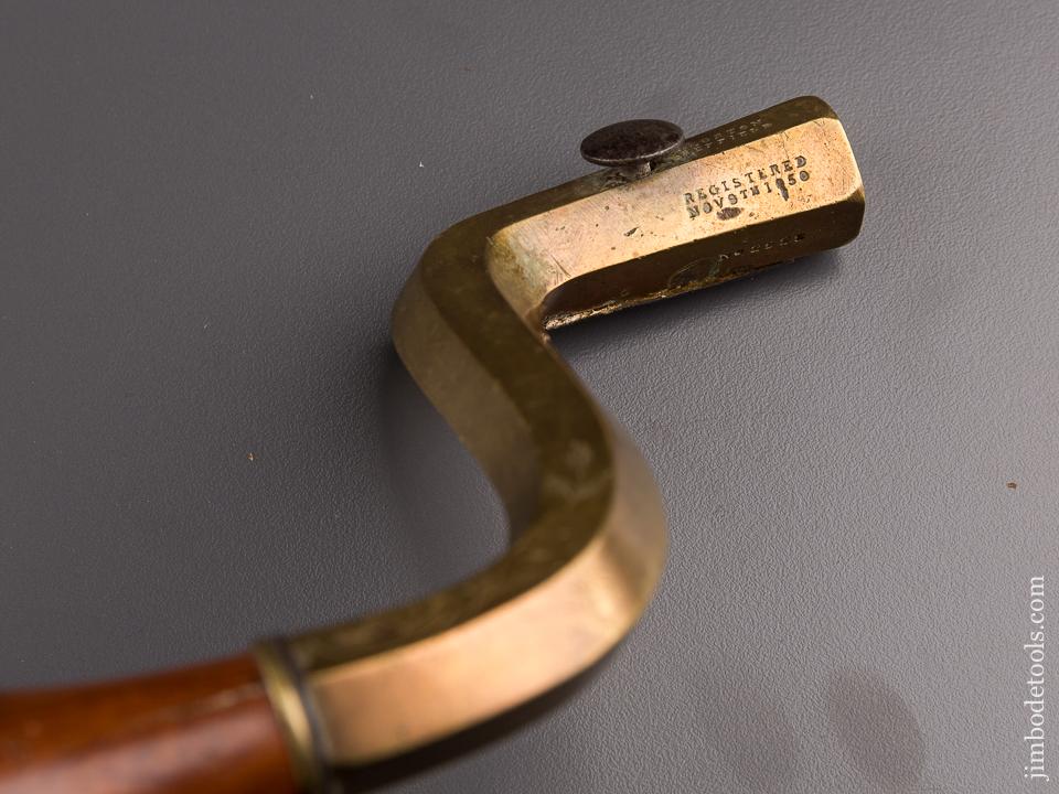 Sensational" HORTON SHEFFIELD" "NOVETH 1850" Brass and Rosewood Engraved Bit Brace - 96092