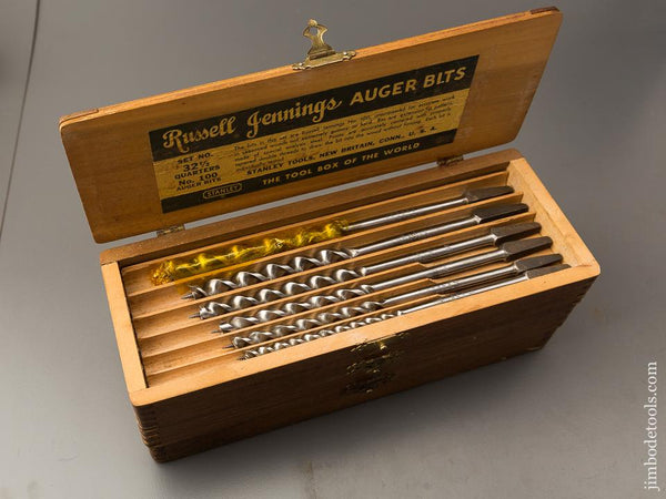 Complete Set of 13 RUSSELL JENNINGS Auger Bits in Original 3 Tiered Box - 84930