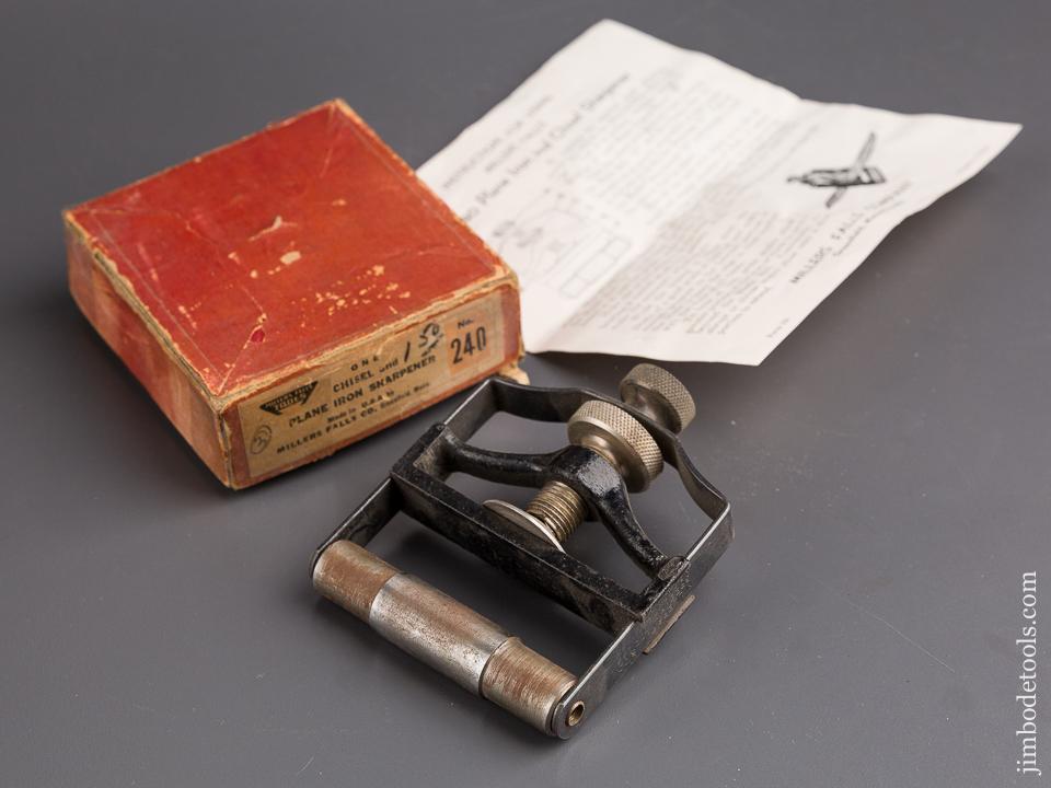MILLERS FALLS No. 240 Chisel and Plane Iron Sharpener in Original Box - 84939