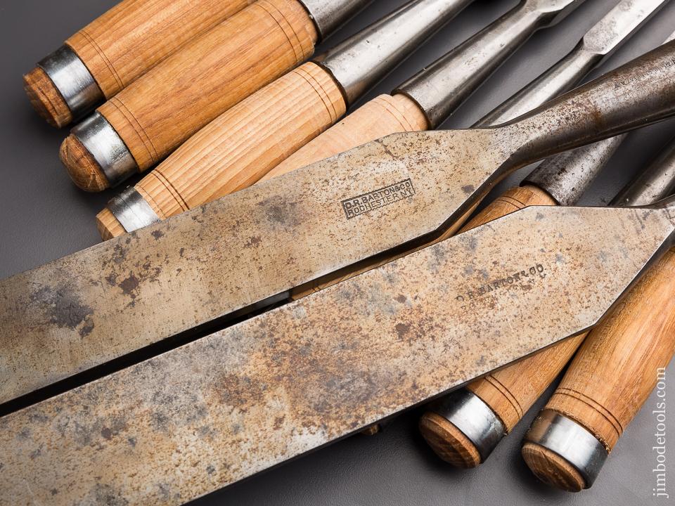 SPECTACULAR Set of Ten D.R. BARTON Millwright's Heavy Framing Chisels circa 1832 WOW! - 84902