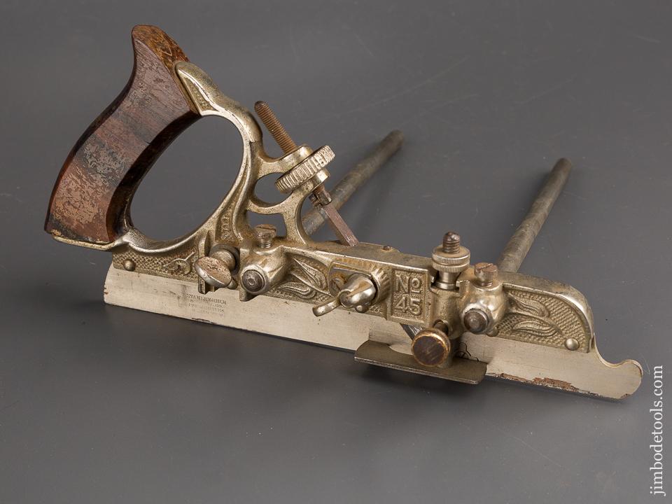 STANLEY No. 45 Combination Plane 100% COMPLETE Type 8 circa 1907-08 in Original Box - 84961