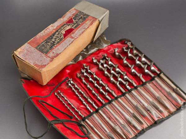 Complete Set of IRWIN Auger Bits in Original Box and Roll - 84966