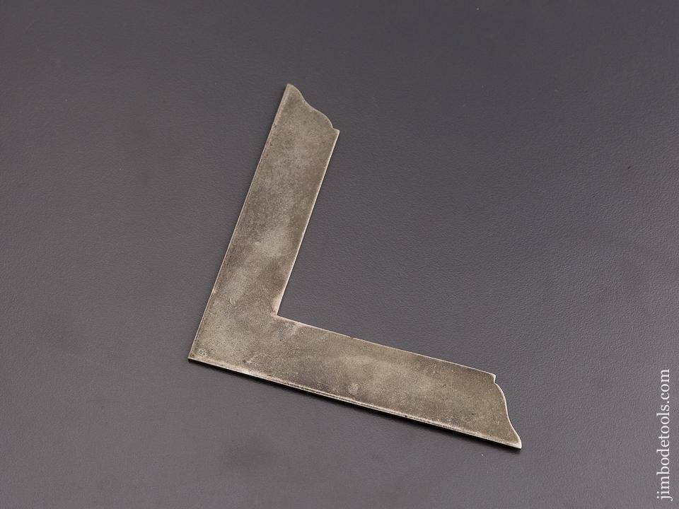 Lovely Four inch Engraved Silver Plated Masonic Type Square - 84981