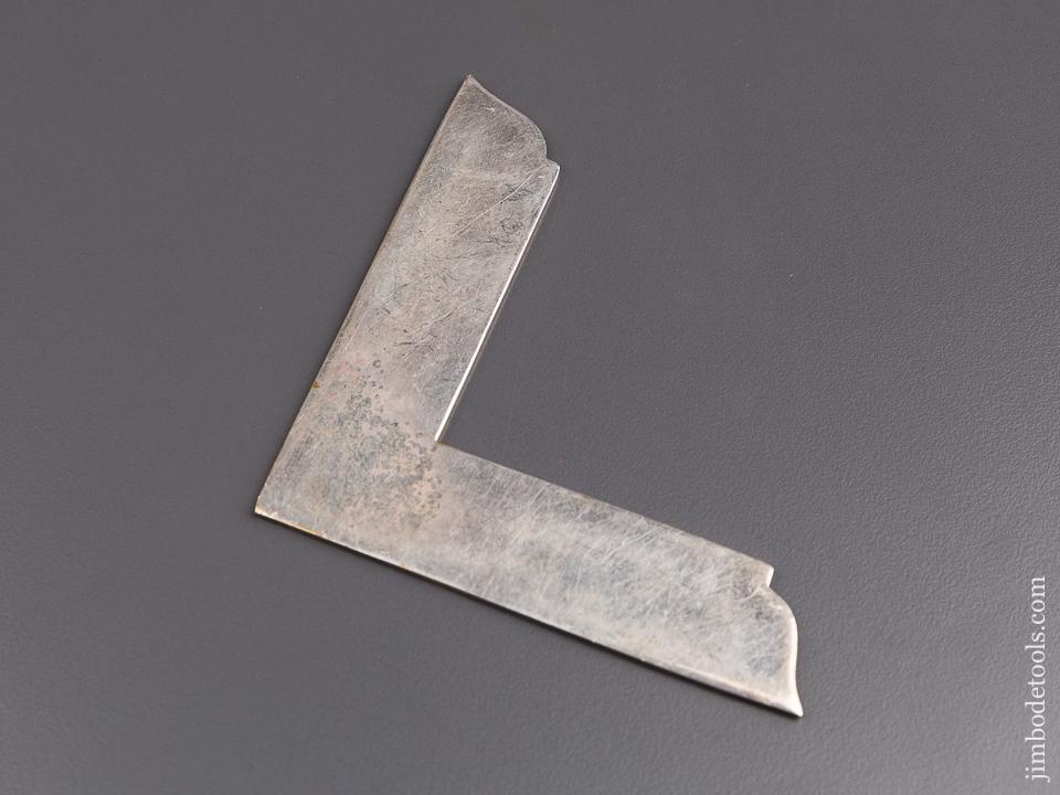 Lovely Four inch Engraved Silver Plated Masonic Type Square - 84985U