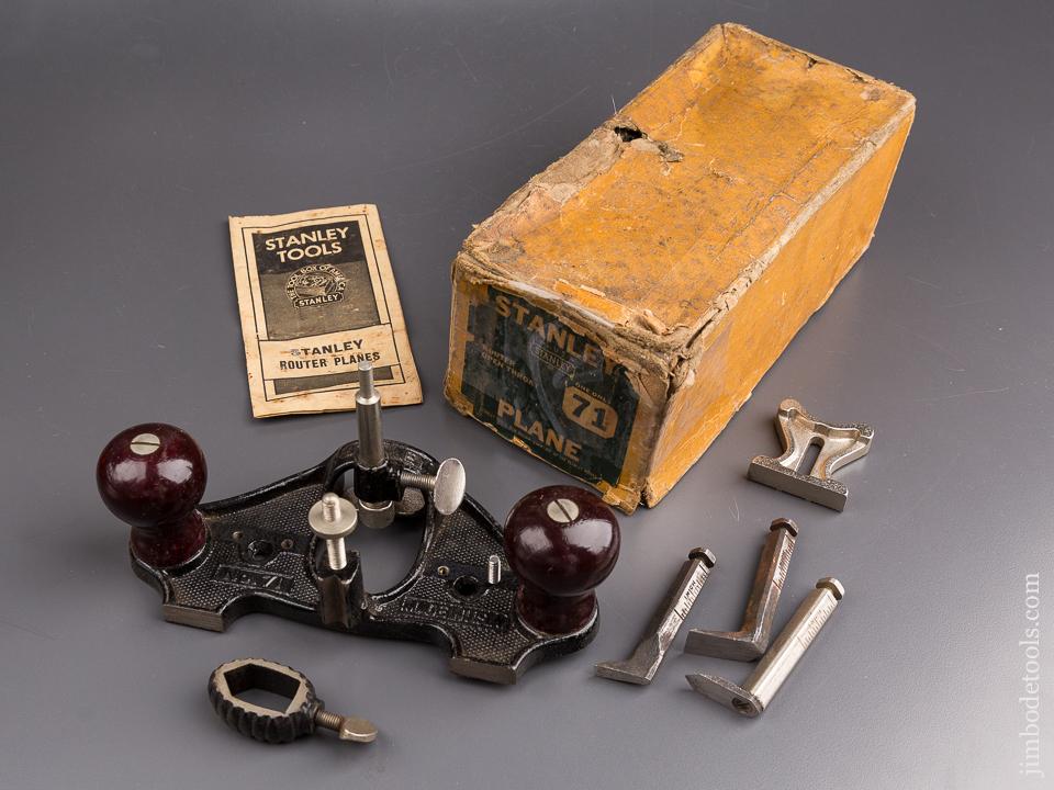 STANLEY No. 71 Router Plane 100% COMPLETE in Original Box - 84989