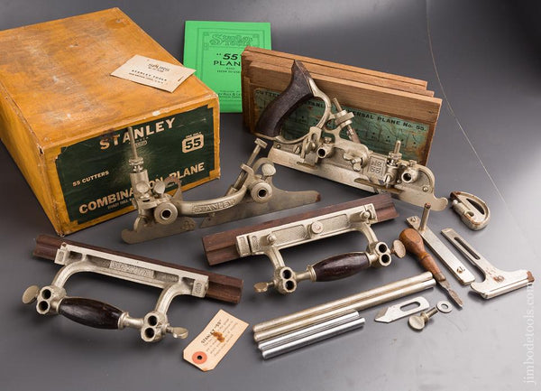 Extra Fine! STANLEY No. 55 Combination Plane 100% COMPLETE in Original Box - 84991