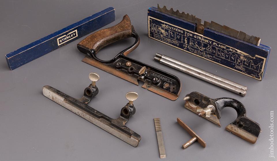 Good Ussr STANLEY No. 50 Light Combination Plow Plane with ALL 17 Cutters and One Stop - 84995