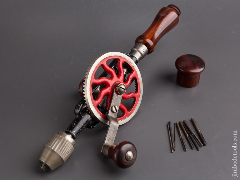 Extra Fine! MILLERS FALLS No. 2A Egg Beater Hand Drill with Six Bits - 85004