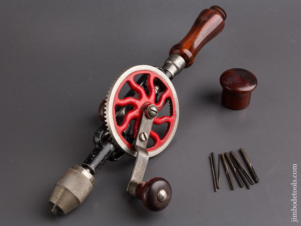 Extra Fine! MILLERS FALLS No. 2A Egg Beater Hand Drill with Six Bits - 85004