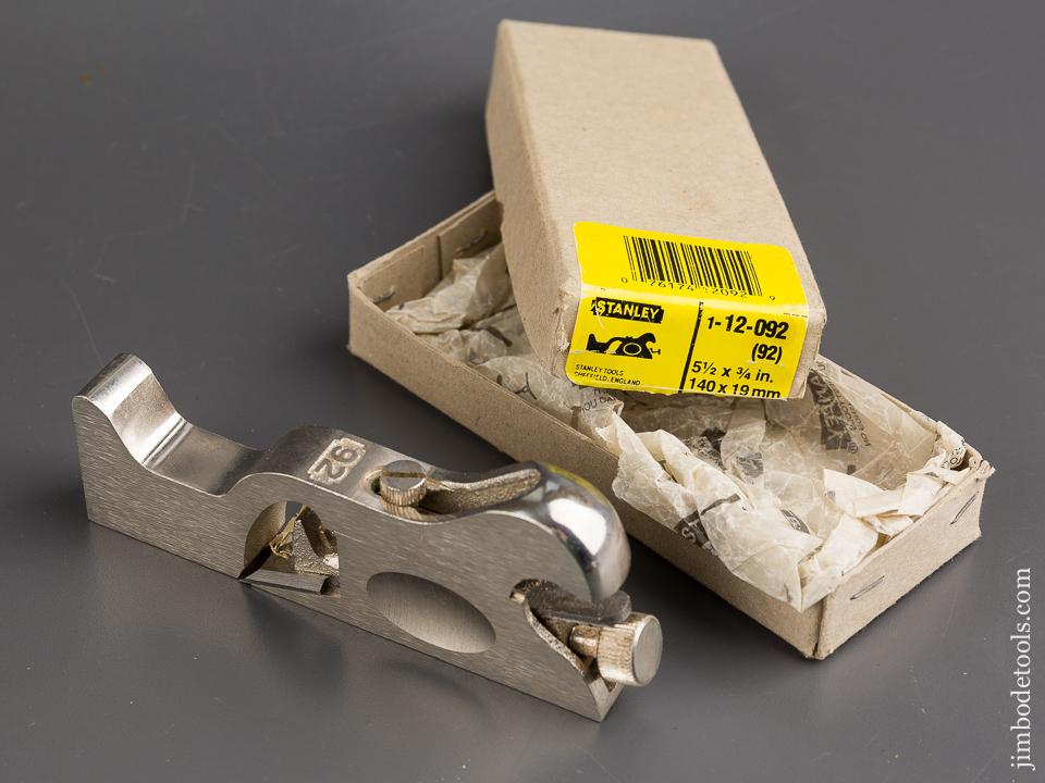 STANLEY No. 92 Cabinet Maker's Rabbet Plane MINT in Original Box - 85012
