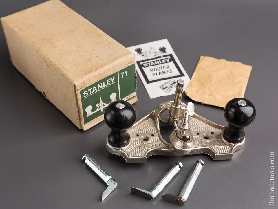 STANLEY No. 71 Router Plane 100% COMPLETE in Original Box = 85053