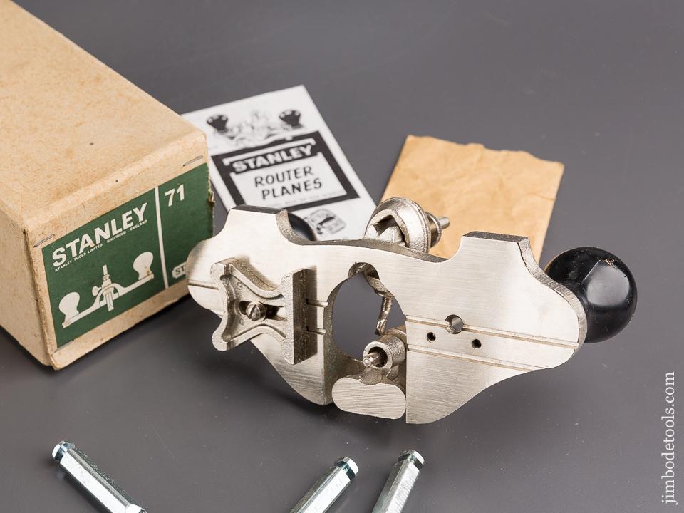 STANLEY No. 71 Router Plane 100% COMPLETE in Original Box = 85053