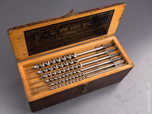 EXTRA FINE! Complete Set of 13 RUSSELL JENNINGS Auger Bits in Original 3 Tiered Box - 85054