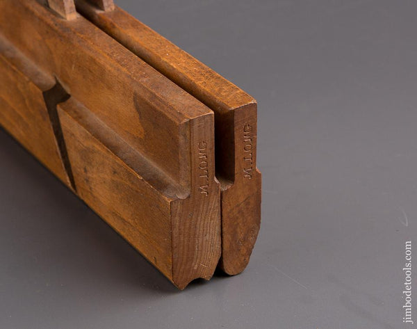 Pair of M. LONG Reading, PA 9/16 inch Table Joint Molding Planes circa 1850 EXTRA FINE - 85068