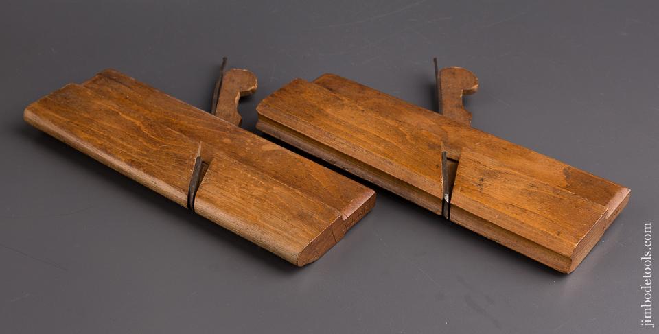 Pair of M. LONG Reading, PA 9/16 inch Table Joint Molding Planes circa 1850 EXTRA FINE - 85068
