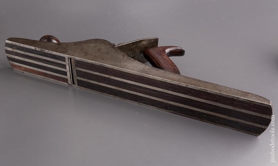 Extra Fine STEERS Patent 1883 Bench Plane with Rosewood Strips in Sole! - 85103