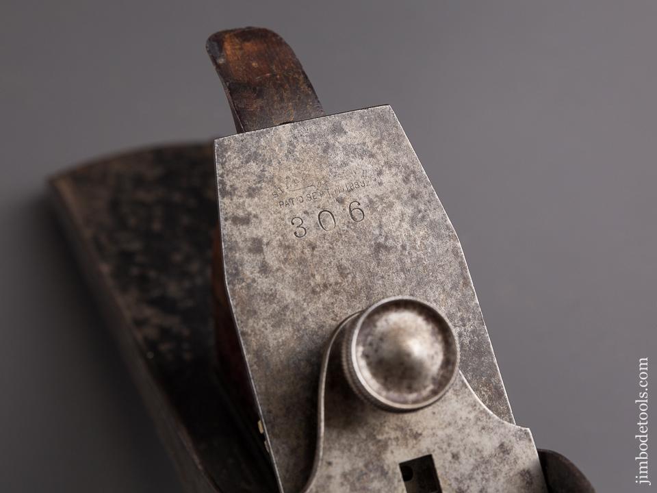 Extra Fine STEERS Patent 1883 Bench Plane with Rosewood Strips in Sole! - 85103
