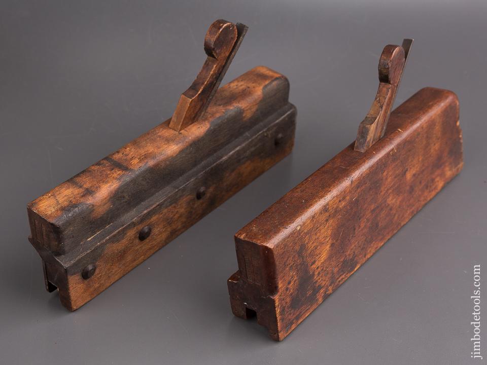 RARE Ten inch Yellow Birch Tongue & Groove Plane Set by S. DOGGETT DEDHAM circa 1775-1820 Massachusetts - 85110U