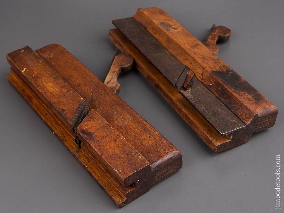 RARE Ten inch Yellow Birch Tongue & Groove Plane Set by S. DOGGETT DEDHAM circa 1775-1820 Massachusetts - 85110U