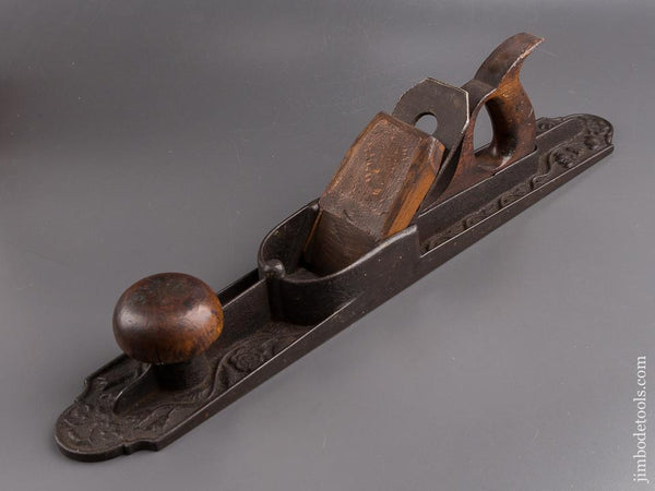 RARE! ELLIS HL. MORRIS Patent November 8, 1870 Plane with Waffle Sole circa 1870 Floral Bed - 85114U