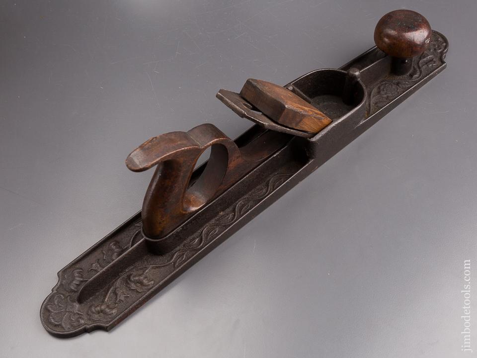 RARE! ELLIS HL. MORRIS Patent November 8, 1870 Plane with Waffle Sole circa 1870 Floral Bed - 85114U