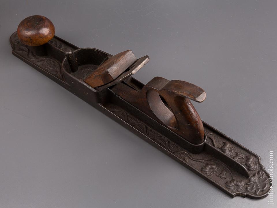 RARE! ELLIS HL. MORRIS Patent November 8, 1870 Plane with Waffle Sole circa 1870 Floral Bed - 85114U