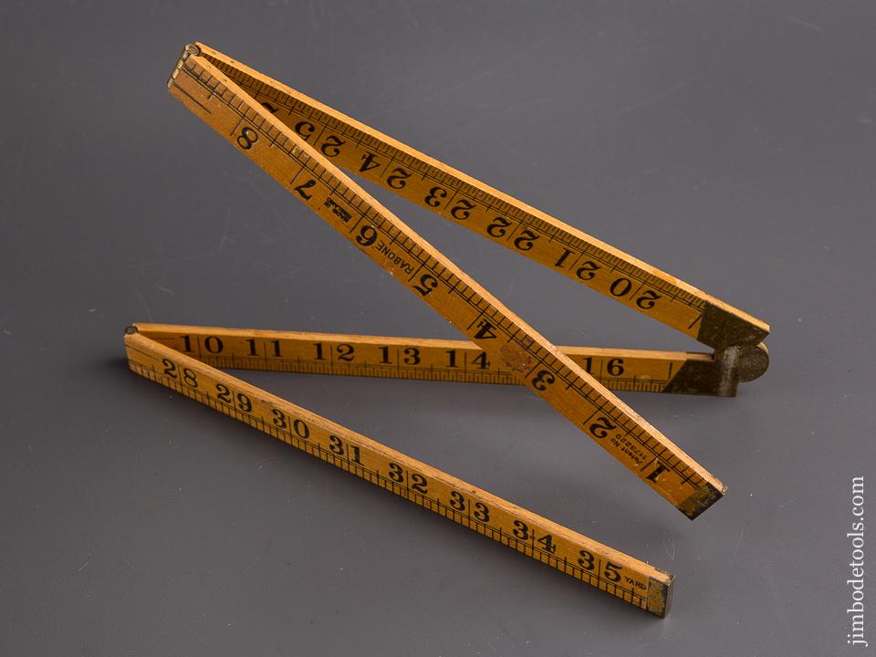 Fine! Two Foot Four Fold RABONE No. 1167 Boxwood & Brass Blind Man's Rule - 85121
