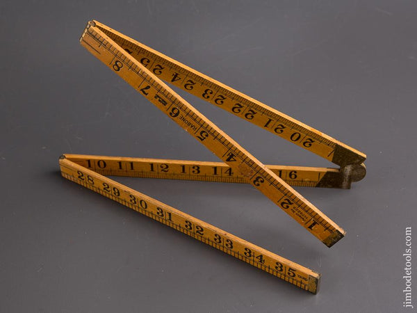 Fine! Two Foot Four Fold RABONE No. 1167 Boxwood & Brass Blind Man's Rule - 85121