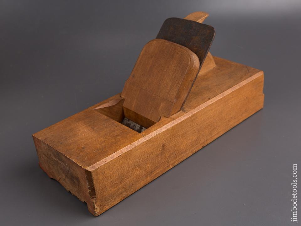 RARE & Near Mint! ABRAHAM FISK 18th Century Yellow Birch 4 3/4 inch Wide Crown Molding Plane circa 1790 RARE - 85127