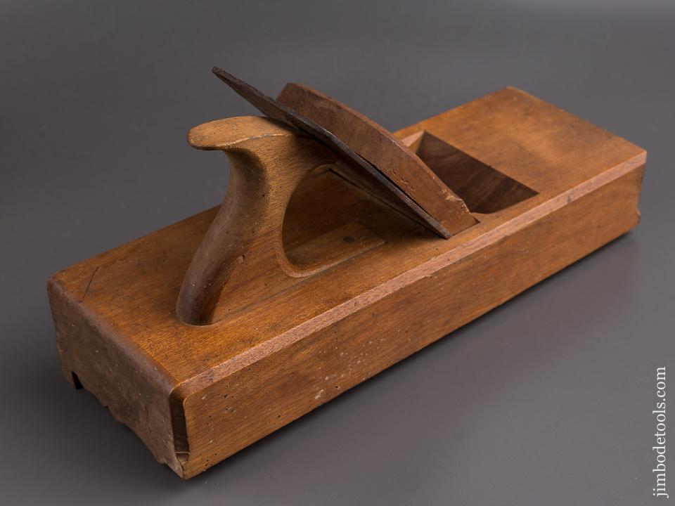 RARE & Near Mint! ABRAHAM FISK 18th Century Yellow Birch 4 3/4 inch Wide Crown Molding Plane circa 1790 RARE - 85127