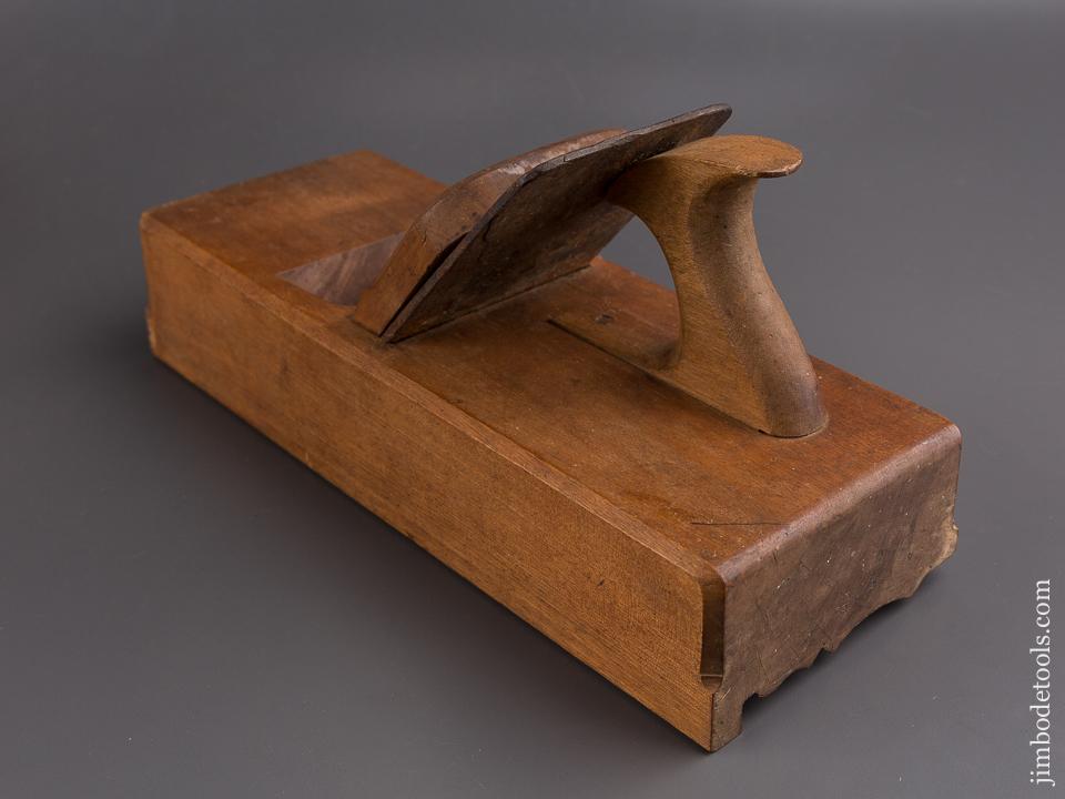 RARE & Near Mint! ABRAHAM FISK 18th Century Yellow Birch 4 3/4 inch Wide Crown Molding Plane circa 1790 RARE - 85127