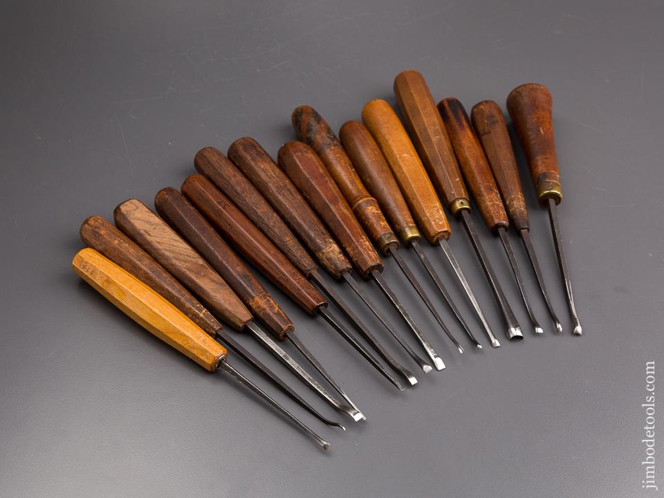 Amazing Set of 15 C. MAIERS Detail Carving Chisels - 85138