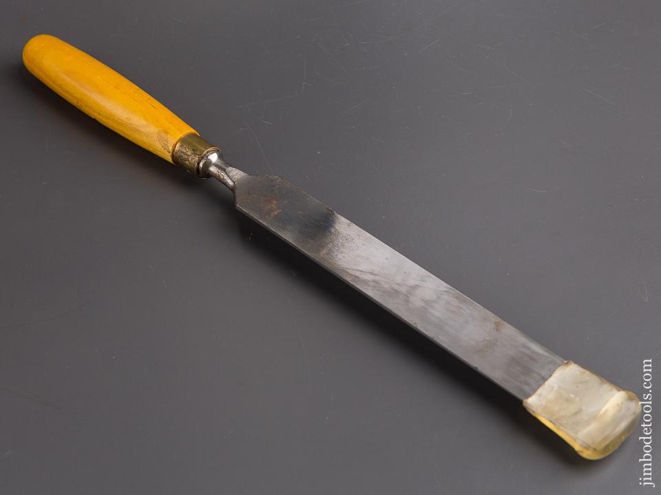 1 1/4 x 16 inch HENRY TAYLOR Ash Handled Paring Chisel with Decal NEW OLD STOCK - 85156