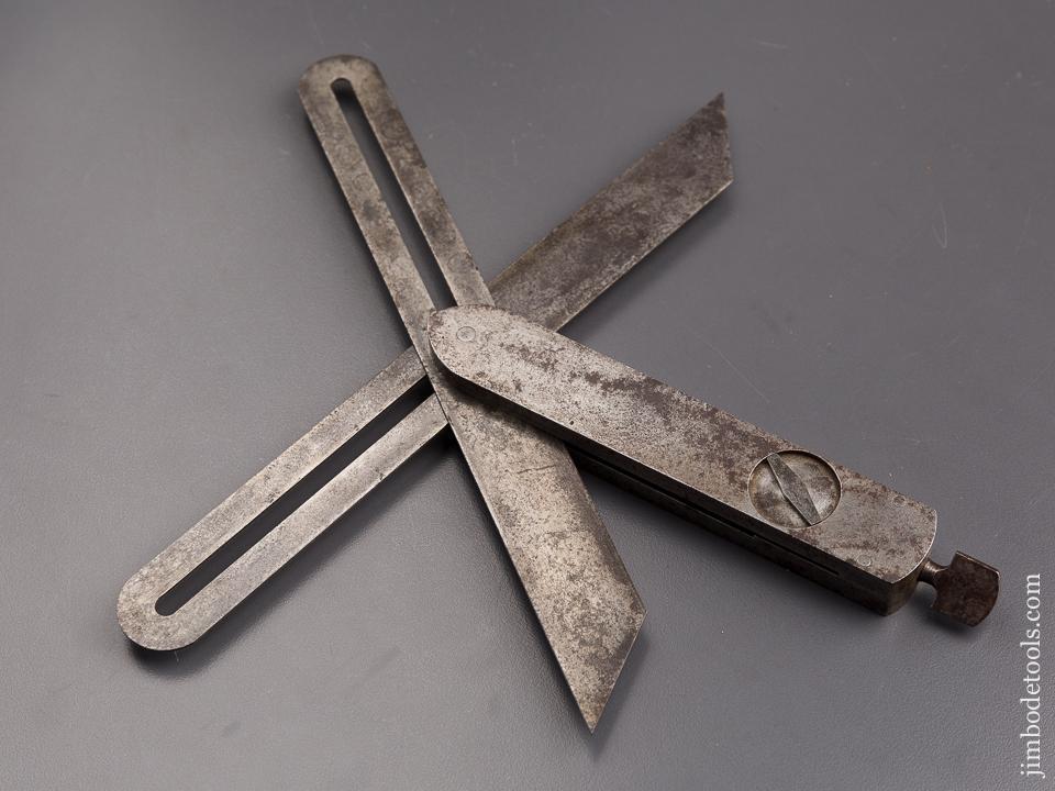Super Rare! ROBINSON Patent June 14, 1870 ST. JOHNSBURY Bevel with Double Blades and Locking Mechanism - EXCELSIOR 85173