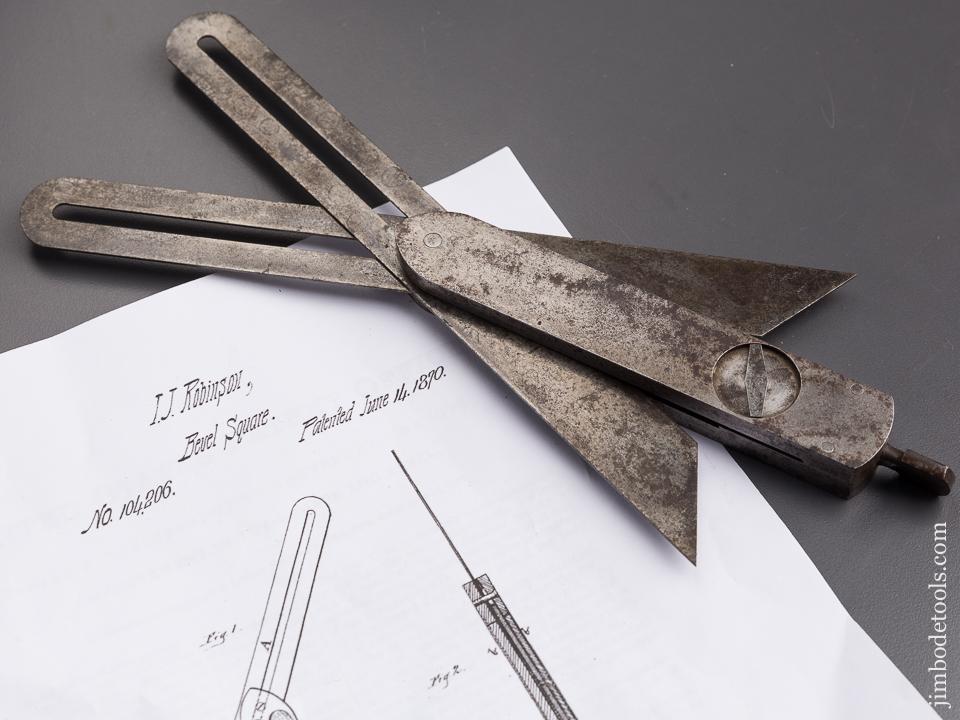 Super Rare! ROBINSON Patent June 14, 1870 ST. JOHNSBURY Bevel with Double Blades and Locking Mechanism - EXCELSIOR 85173