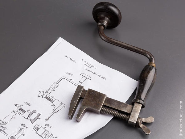 Rare! ROBINSON Patent December 25, 1877 Wrench/Brace - 85196