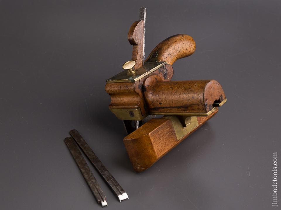 Fabulous! English Style Coach Maker's Plow Plane With Three Irons - 85205U