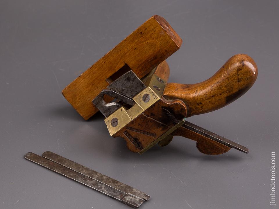 Fabulous! English Style Coach Maker's Plow Plane With Three Irons - 85205U