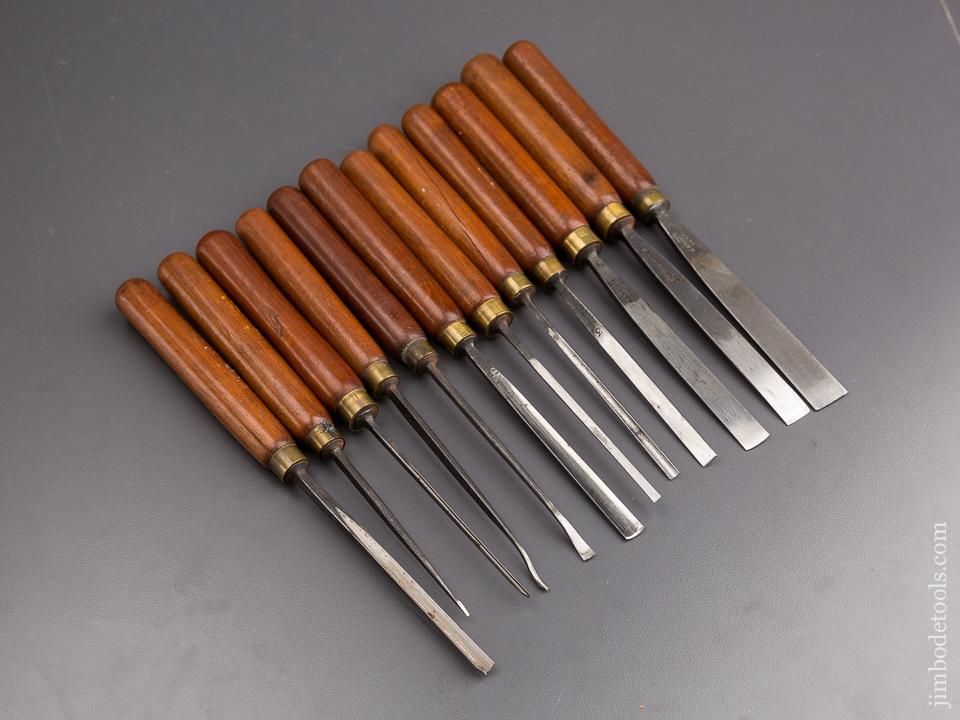 Twelve ADDIS Carving Chisels EXTRA FINE! - 85207