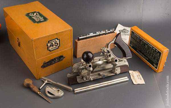 Extra Fine! STANLEY NO. 45 Combination Plane 100% COMPLETE in EXTRA FINE Original Box SWEETHEART - 85213
