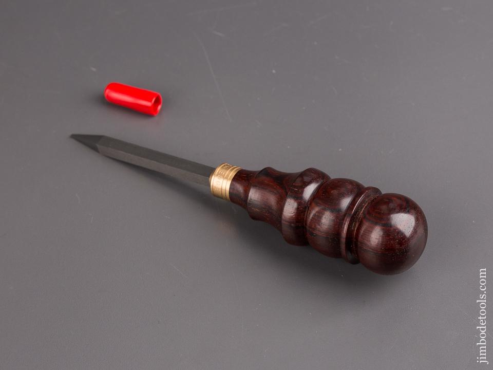 7 3/8 inch Rosewood Handled CZECK EDGE Birdcage Awl MINT & UNUSED - 85286