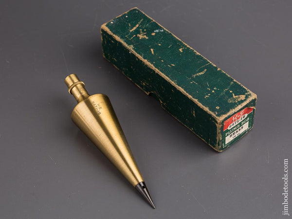 16 ounce K*E No. 6471-16 Brass Plumb Bob MINT in Original Box - 85287